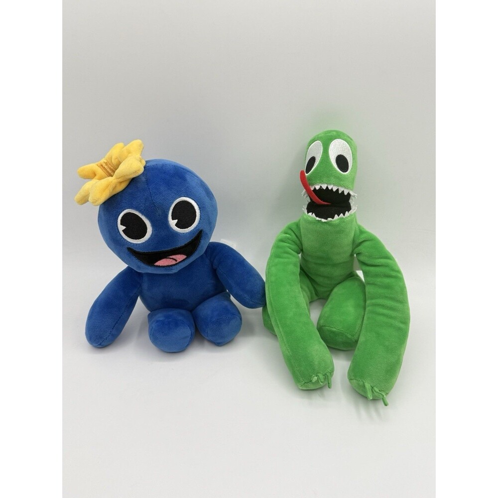 Rainbow Friends Plush Lot of 2 Blue & Green Stuffed Toy PhatMojo 2022-23 Branded